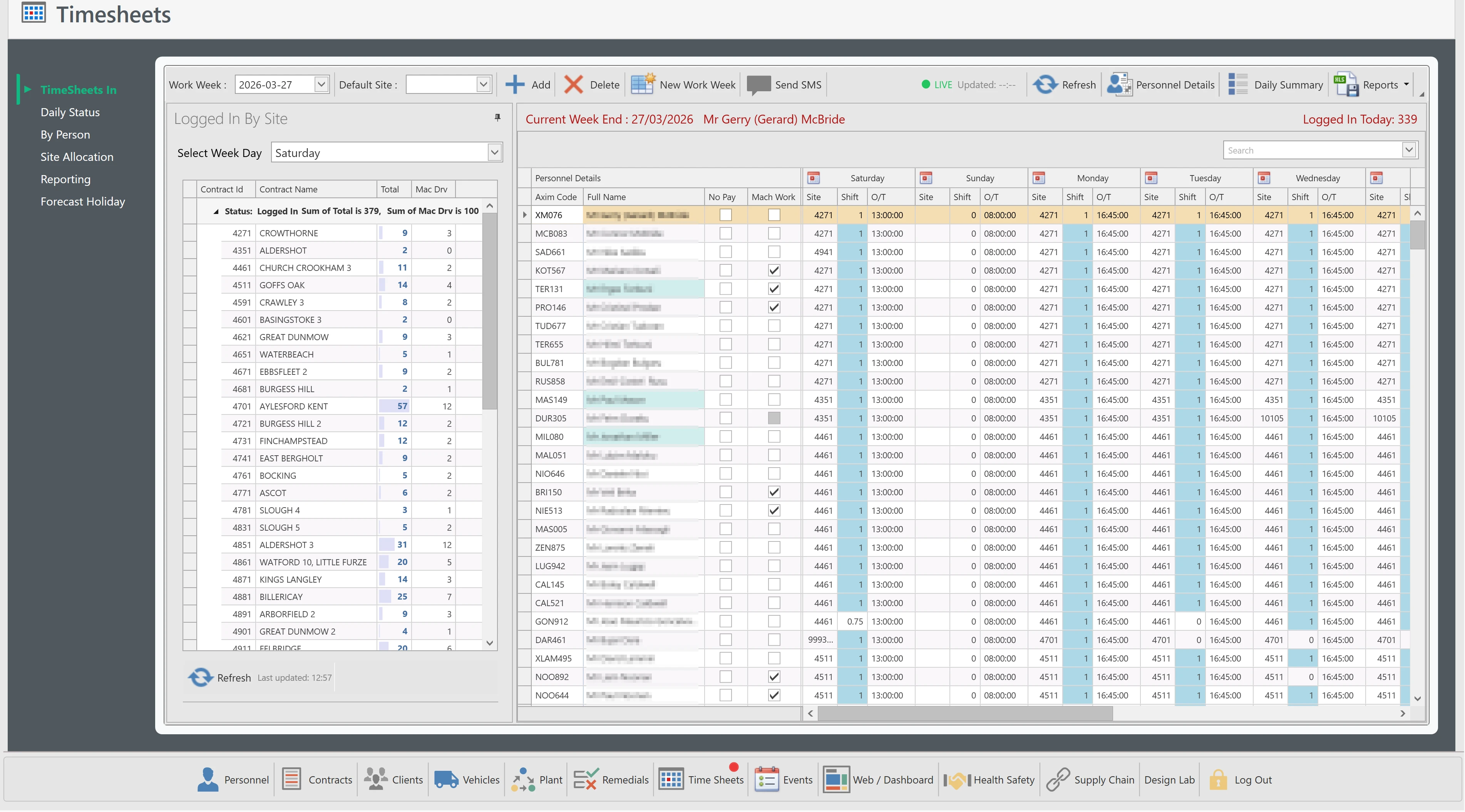 Timesheets