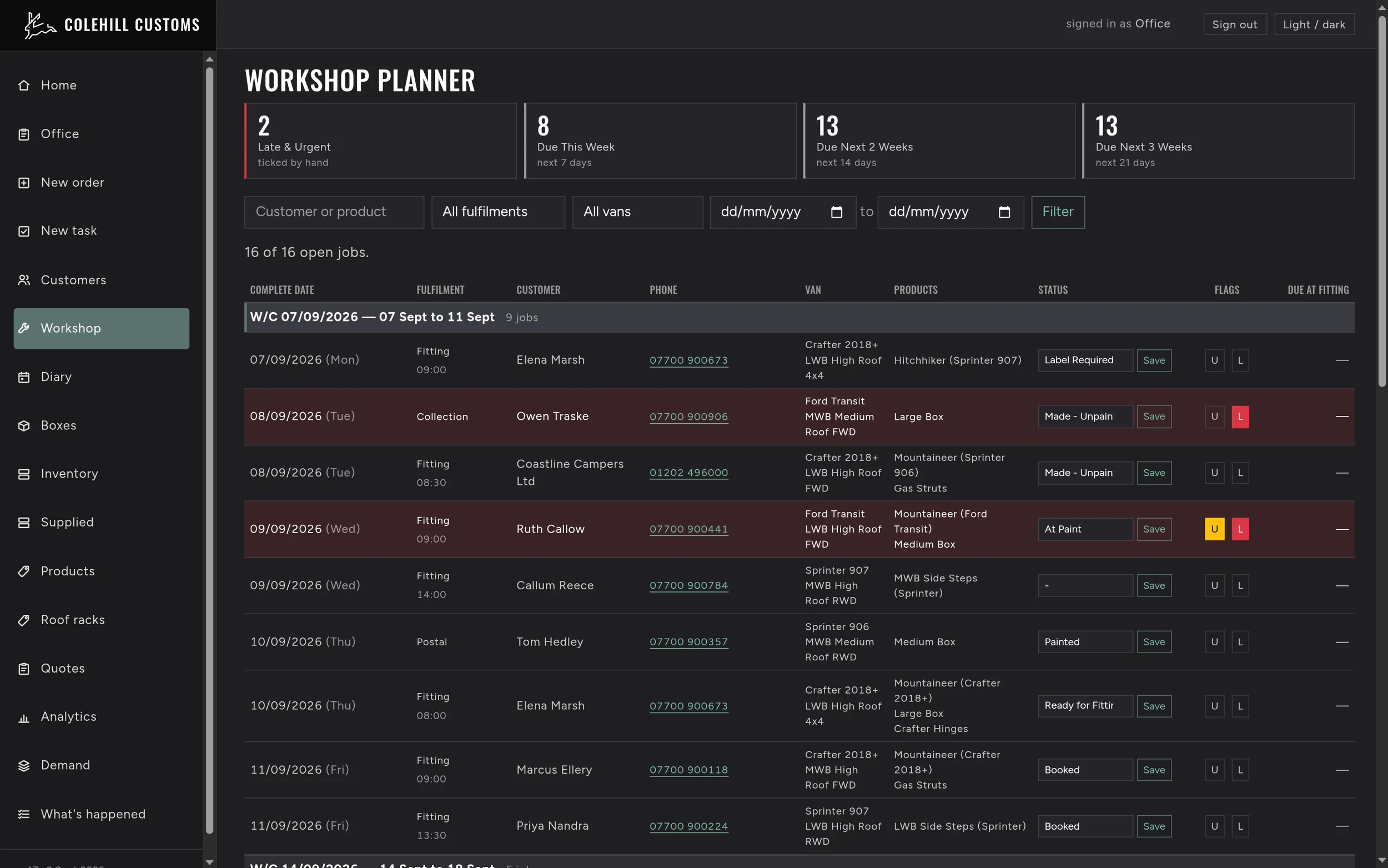 Workshop Planner