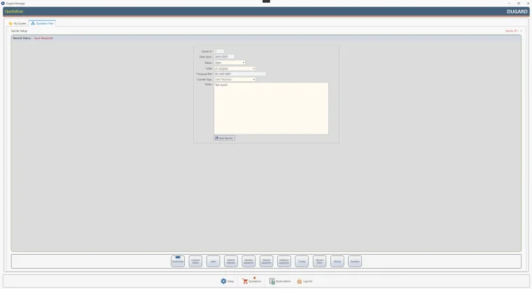 Dugard quotation system